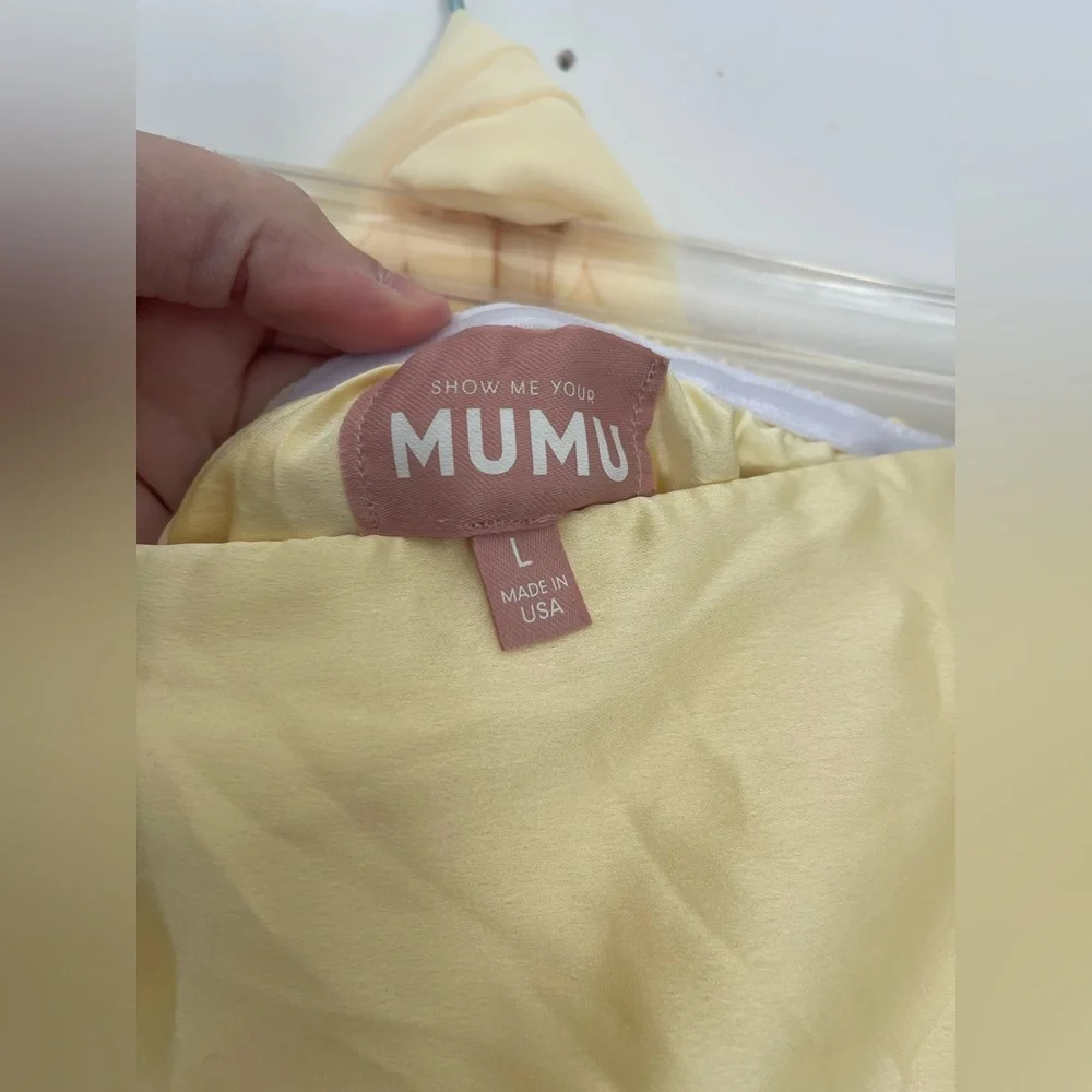 Show Me Your MuMu Strapless Yellow Maxi Dress with Neck Sash - Picture 5 of 10